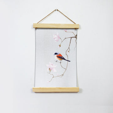 Bird And Blossom Hanging Canvas Painting-Meri Deewar - MeriDeewar
