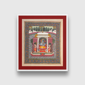 Indian Artistry Painting Vishnu | MeriDeewar - MeriDeewar