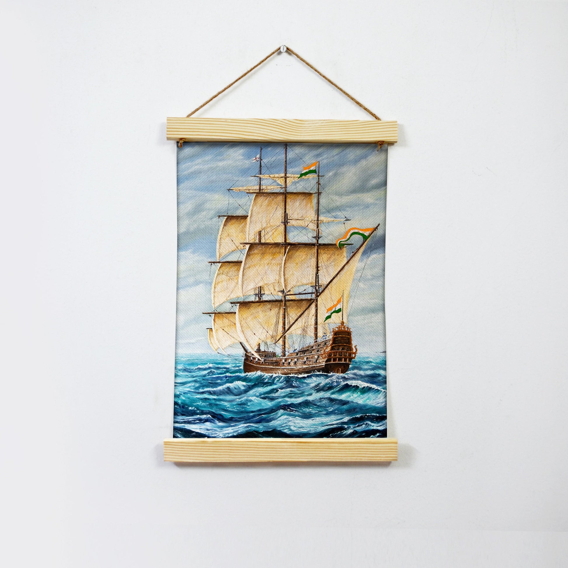 Ship Ocean Painting Hanging Canvas Painting - Meri Deewar - MeriDeewar