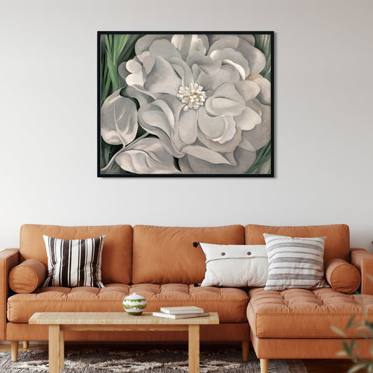 White Calico Flower Whitney Painting - Meri Deewar - MeriDeewar