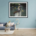 Canoe on the Yerres River Painting - Meri Deewar - MeriDeewar