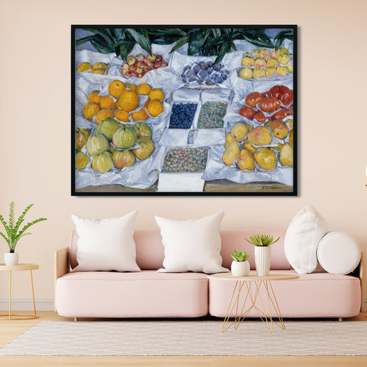 Fruit Displayed on a Stand Painting - Meri Deewar