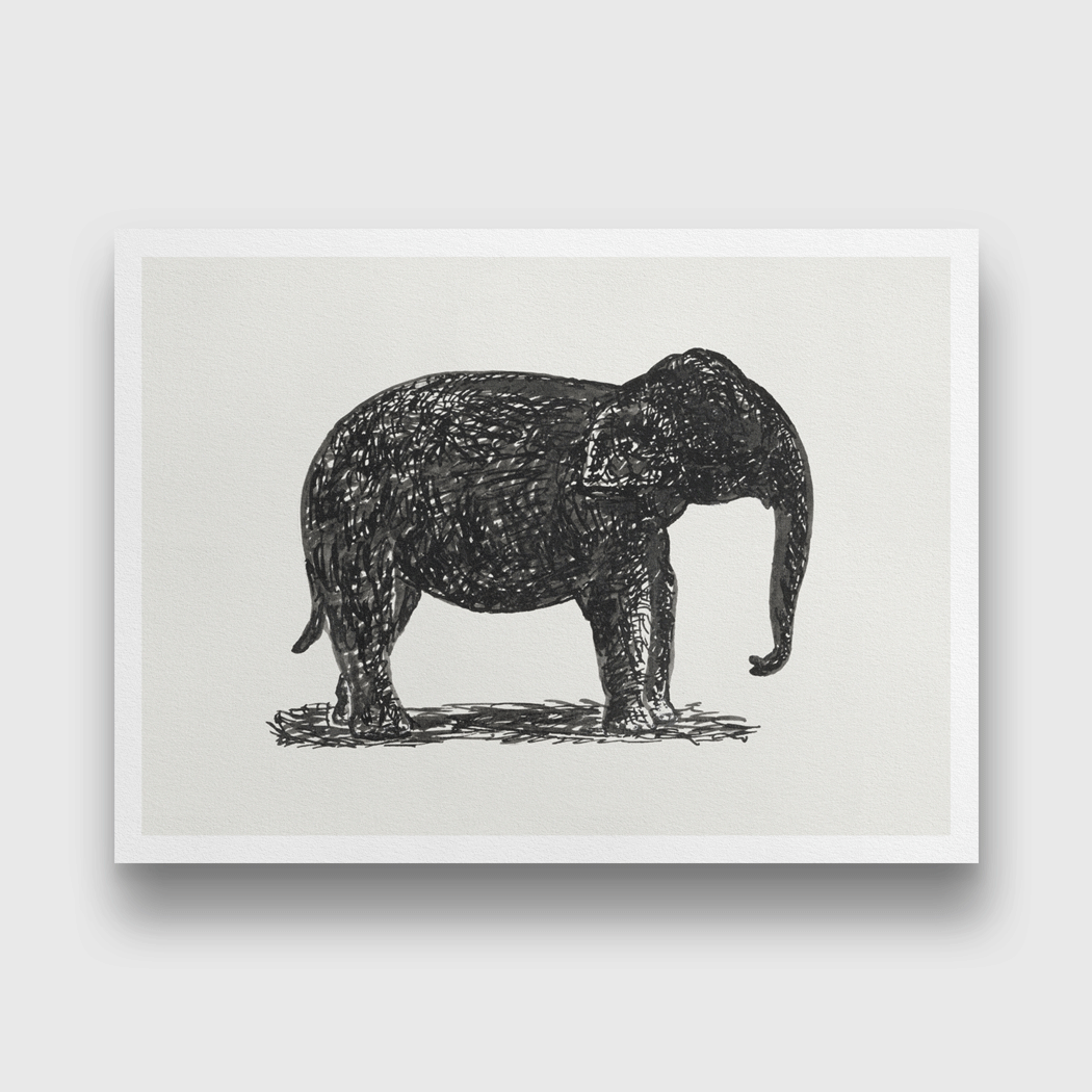 Elephant drawing Painting