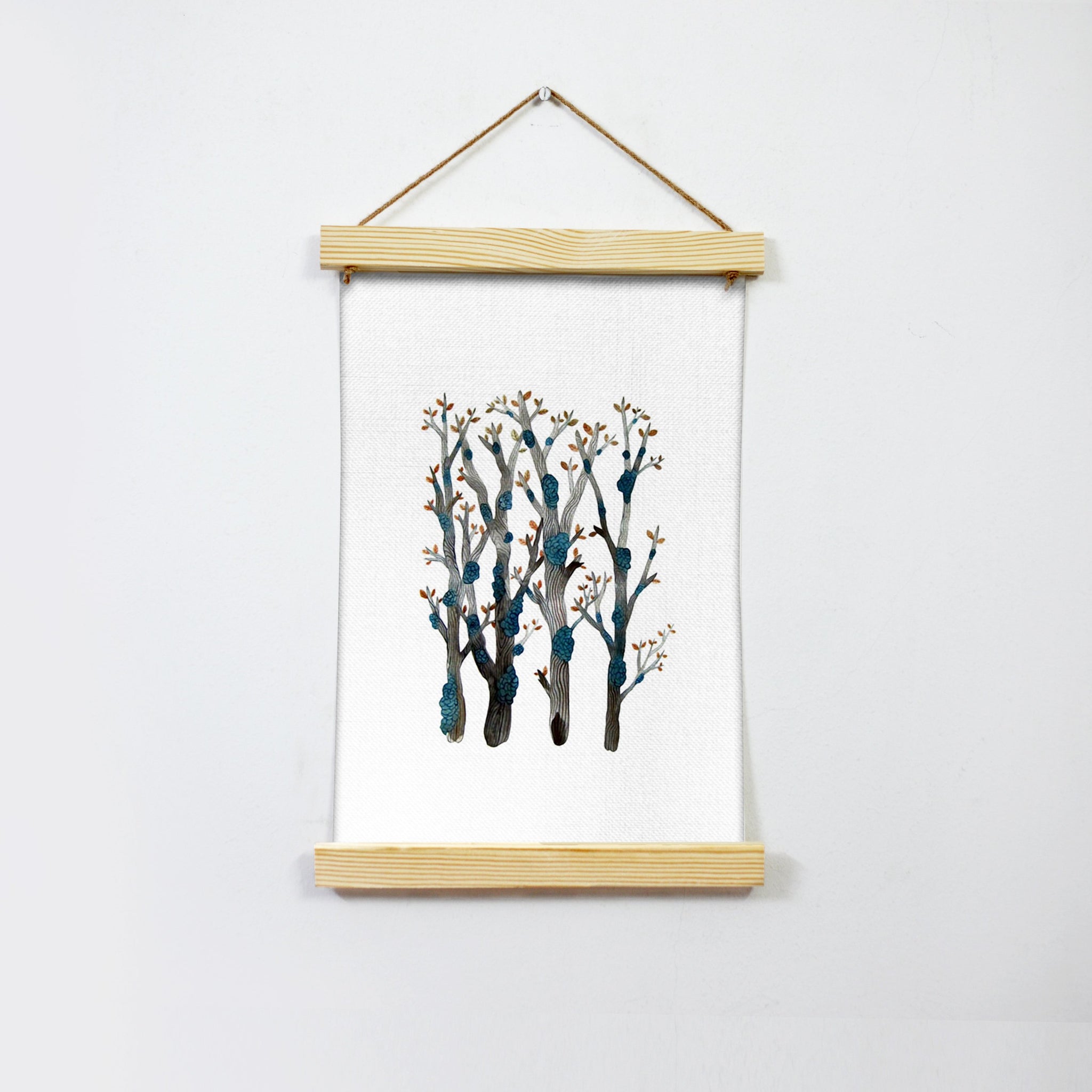 Trees Branches Hanging Canvas Painting - Meri Deewar