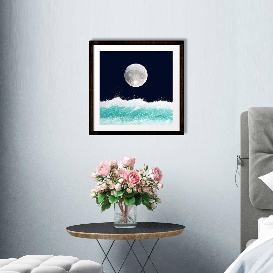 Sea And Moon Painting - Meri Deewar - MeriDeewar