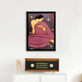 Lady in a pink sari Painting - Meri Deewar - MeriDeewar