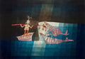 Battle scene from the funny and fantastic opera The Seafarers painting - Meri Deewar - MeriDeewar