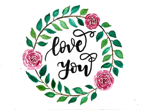 Love you typography poster- Meri Deewar - MeriDeewar