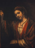 Portrait of Hendrickje Stoffels Painting - Meri Deewar - MeriDeewar
