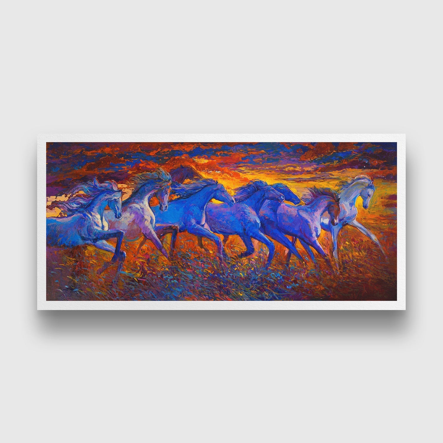 Running Seven Horses Vastu Painting - Meri Deewar - MeriDeewar