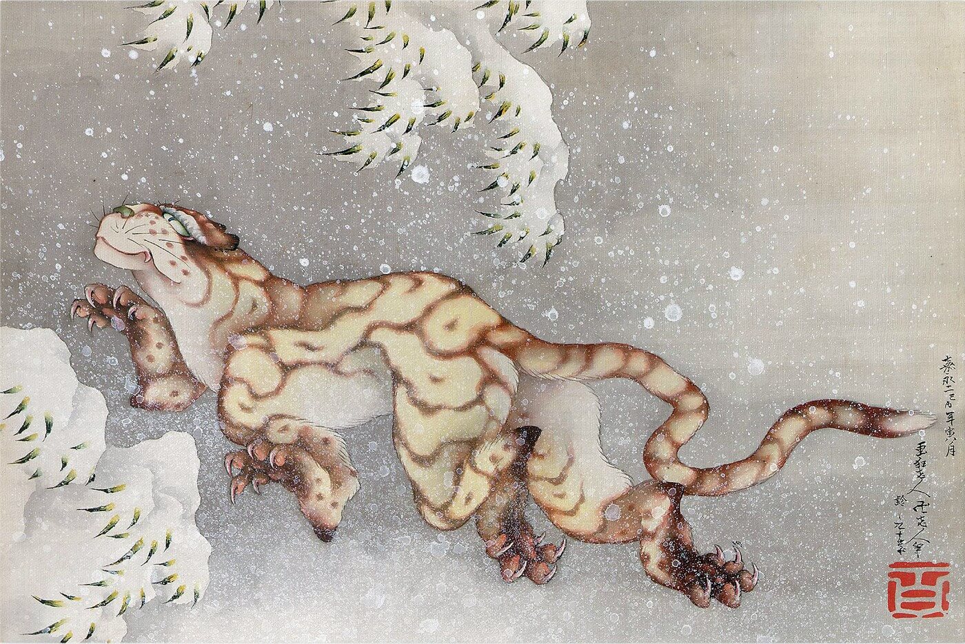 TIGER IN A SNOWSTORM Painting - Meri Deewar - MeriDeewar