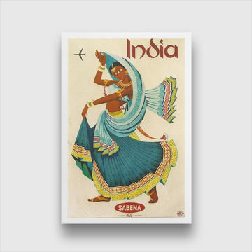 Traditional Indian Women Retro Poster