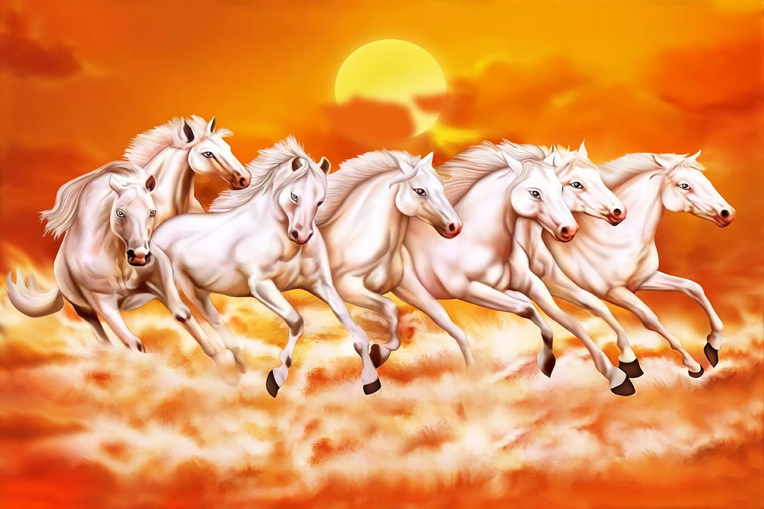 Vastushashtra Serven Horses Painting - Meri Deewar - MeriDeewar