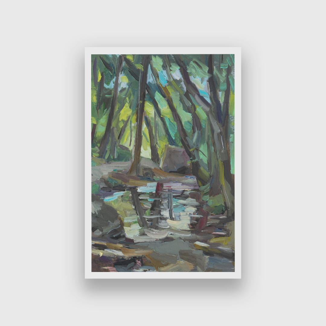 Forest River Oil Painting