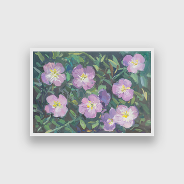 Pink Gouache Flowers Pink Bloomed Garden Delicate Soft Flowers Painting