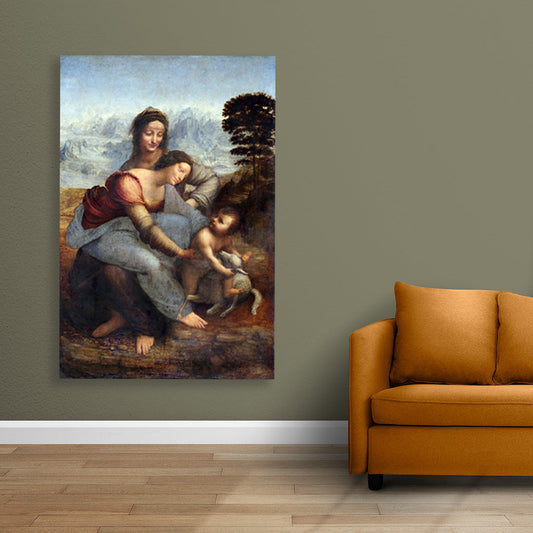Leonardo da Vinci's The Virgin and Child with Saint Anne Painting - Meri Deewar