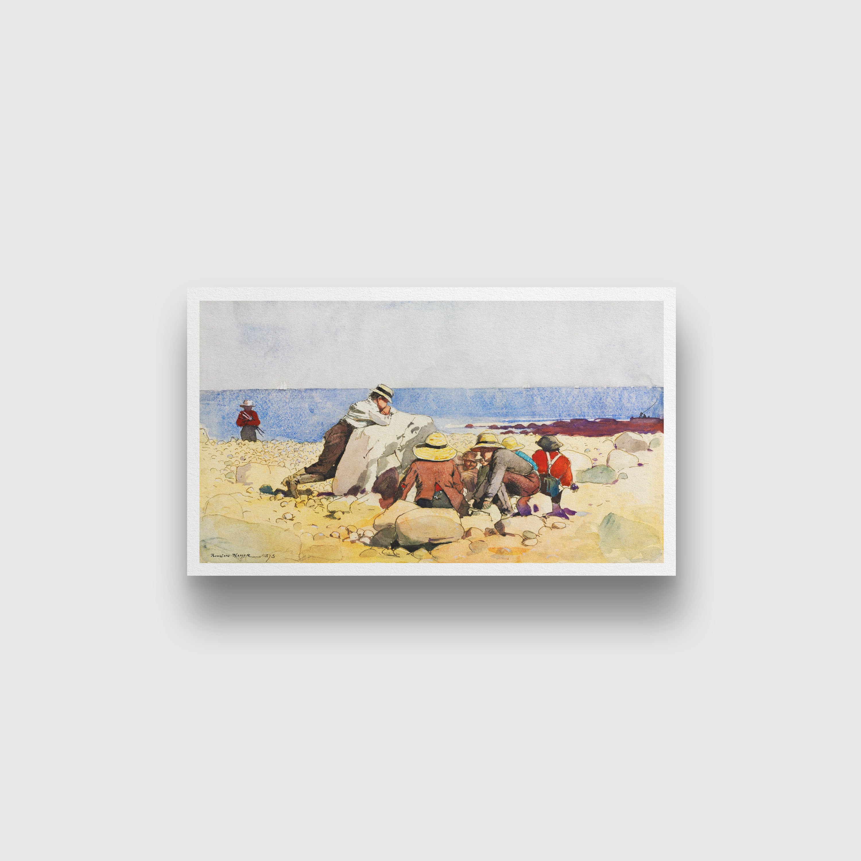 A Clam Bake painting - Meri Deewar 2 : 1 Horizontal Premium Wall Art Canvas by MeriDeewar