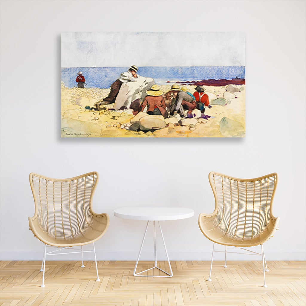 A Clam Bake painting - Meri Deewar 2 : 1 Horizontal Premium Wall Art Canvas by MeriDeewar