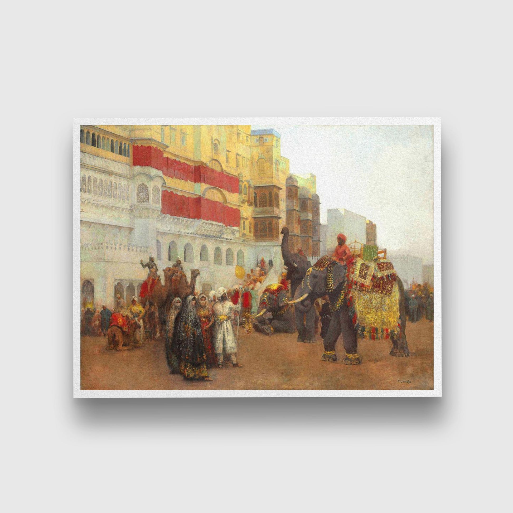 A fete day at bekanir (beloochistan_bekanir) Painting - Meri Deewar 4 : 3 Horizontal Premium Wall Art Canvas by MeriDeewar