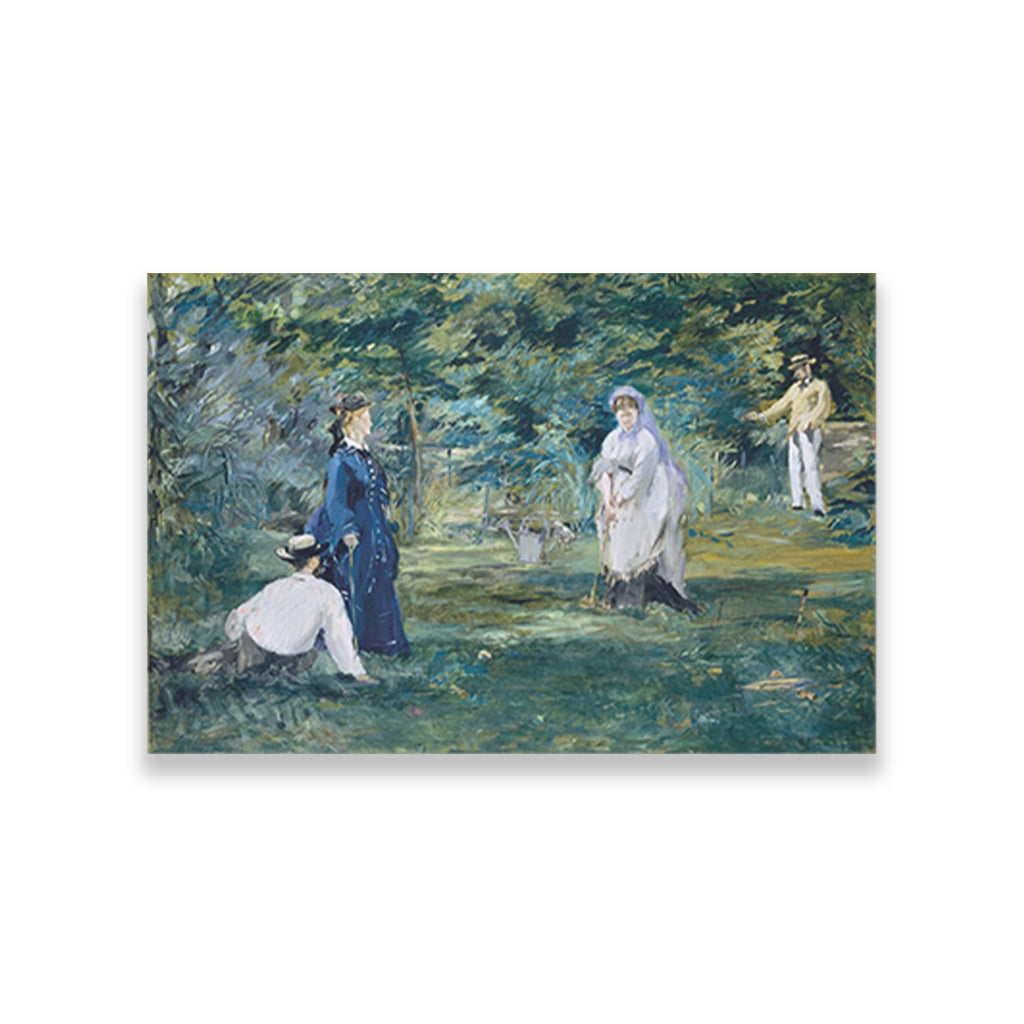 A Game of Croquet Painting - Meri Deewar 3 : 2 Horizontal Premium Wall Art Canvas by MeriDeewar