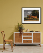A Groom Mounted on a Chestnut Hunter Painting 5 : 4 Horizontal Premium Wall Art Canvas by MeriDeewar