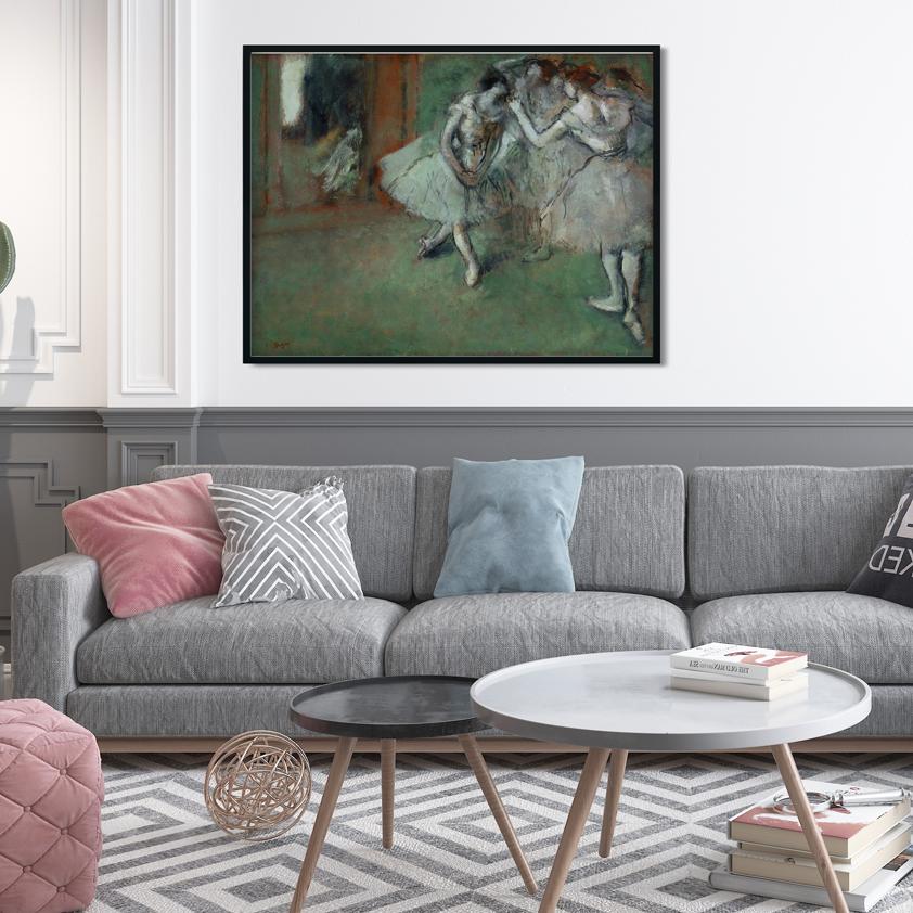 A Group of Dancers Painting - Meri Deewar 4 : 3 Horizontal Premium Wall Art Canvas by MeriDeewar