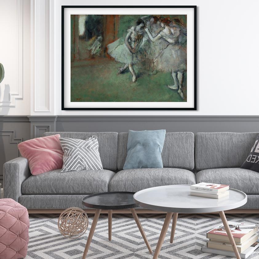 A Group of Dancers Painting - Meri Deewar 4 : 3 Horizontal Premium Wall Art Canvas by MeriDeewar