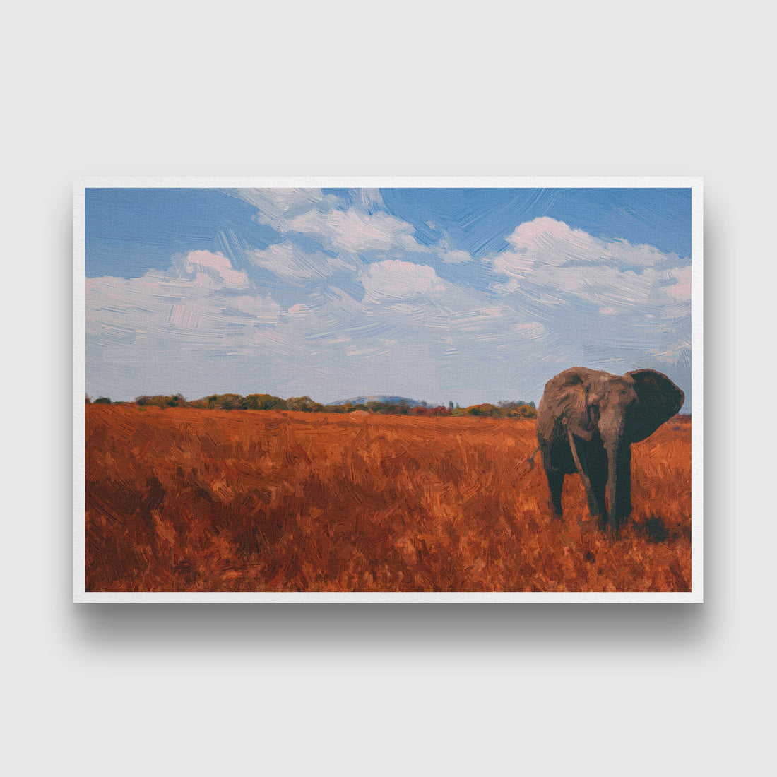 A male Asian elephant Painting - Meri Deewar 3 : 2 Horizontal Premium Wall Art Canvas by MeriDeewar