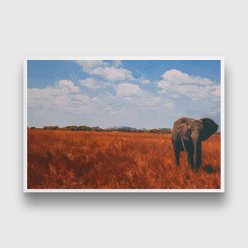 A male Asian elephant Painting - Meri Deewar 3 : 2 Horizontal Premium Wall Art Canvas by MeriDeewar