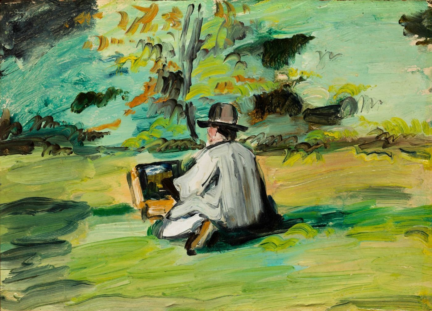 A Painter At Work Painting - Meri Deewar 4 : 3 Horizontal Premium Wall Art Canvas by MeriDeewar