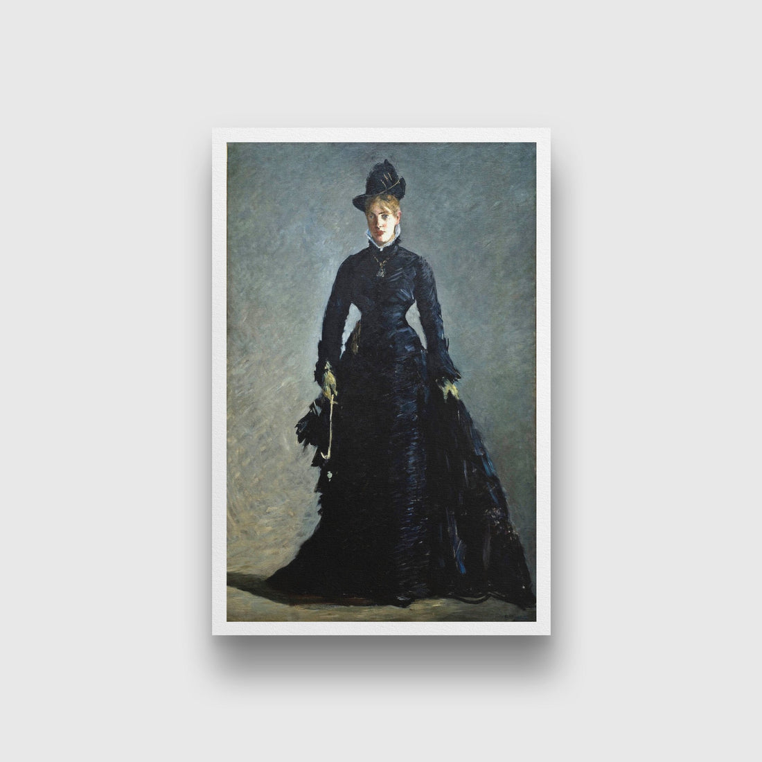 A Parisian Lady Painting-Meri Deewar 2 : 3 Vertical Premium Wall Art Canvas by MeriDeewar