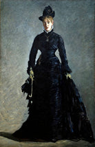 A Parisian Lady Painting-Meri Deewar 2 : 3 Vertical Premium Wall Art Canvas by MeriDeewar