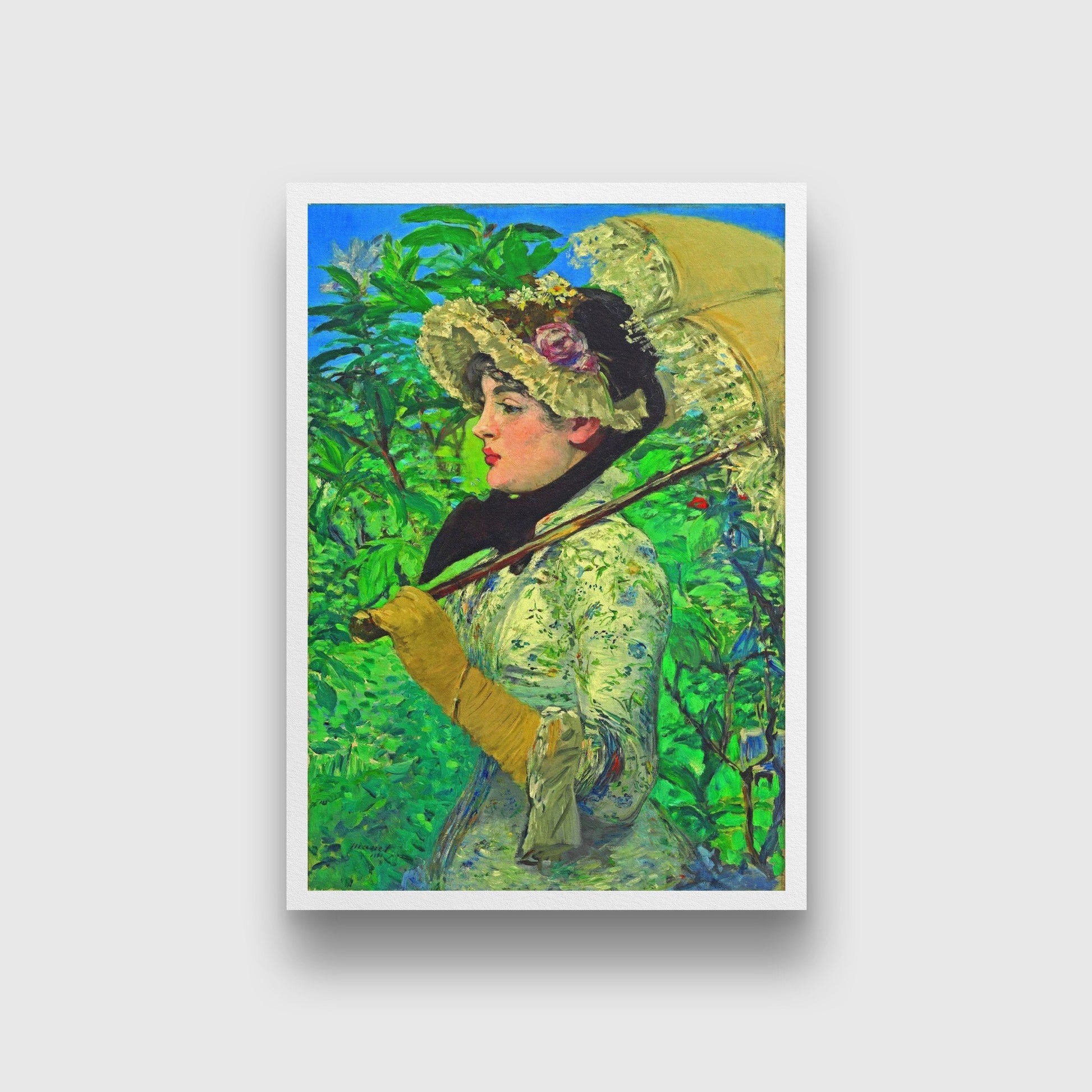 A Portrait Of A Parisian Actress Painting-Meri Deewar 3 : 4 Vertical Premium Wall Art Canvas by MeriDeewar