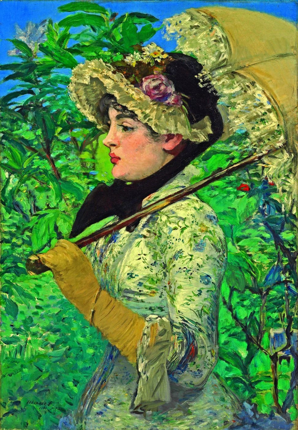 A Portrait Of A Parisian Actress Painting-Meri Deewar 3 : 4 Vertical Premium Wall Art Canvas by MeriDeewar