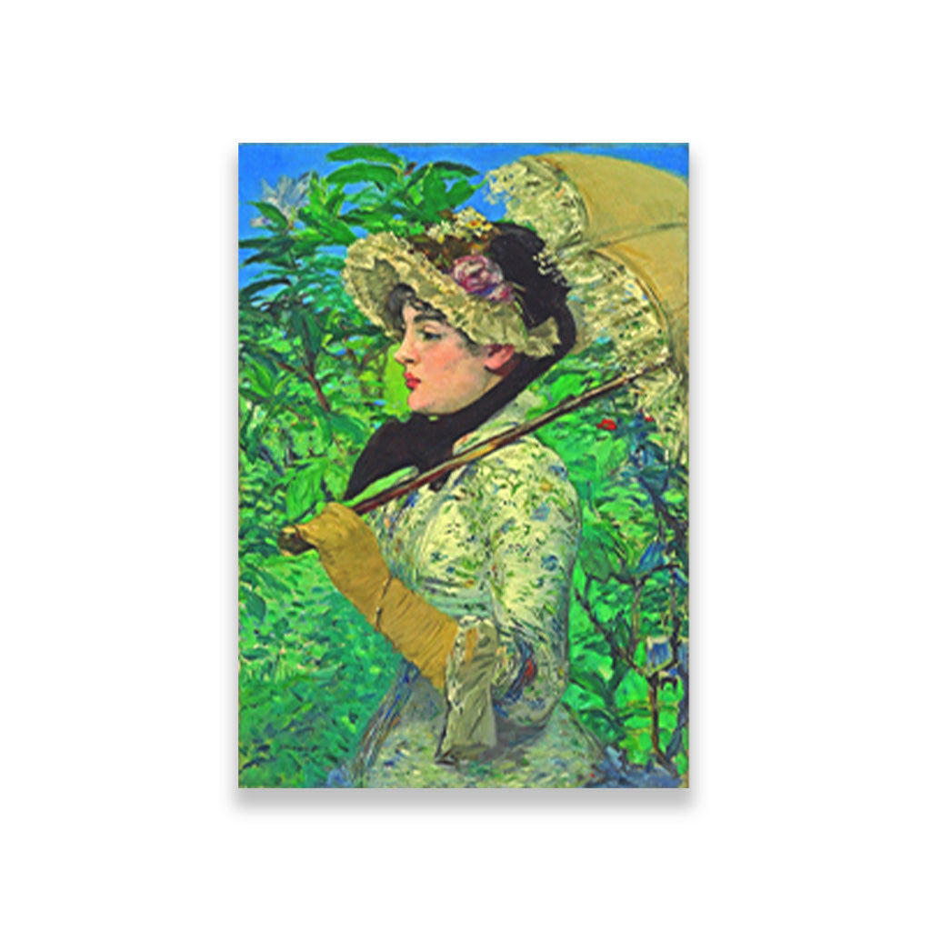 A Portrait Of A Parisian Actress Painting-Meri Deewar 3 : 4 Vertical Premium Wall Art Canvas by MeriDeewar