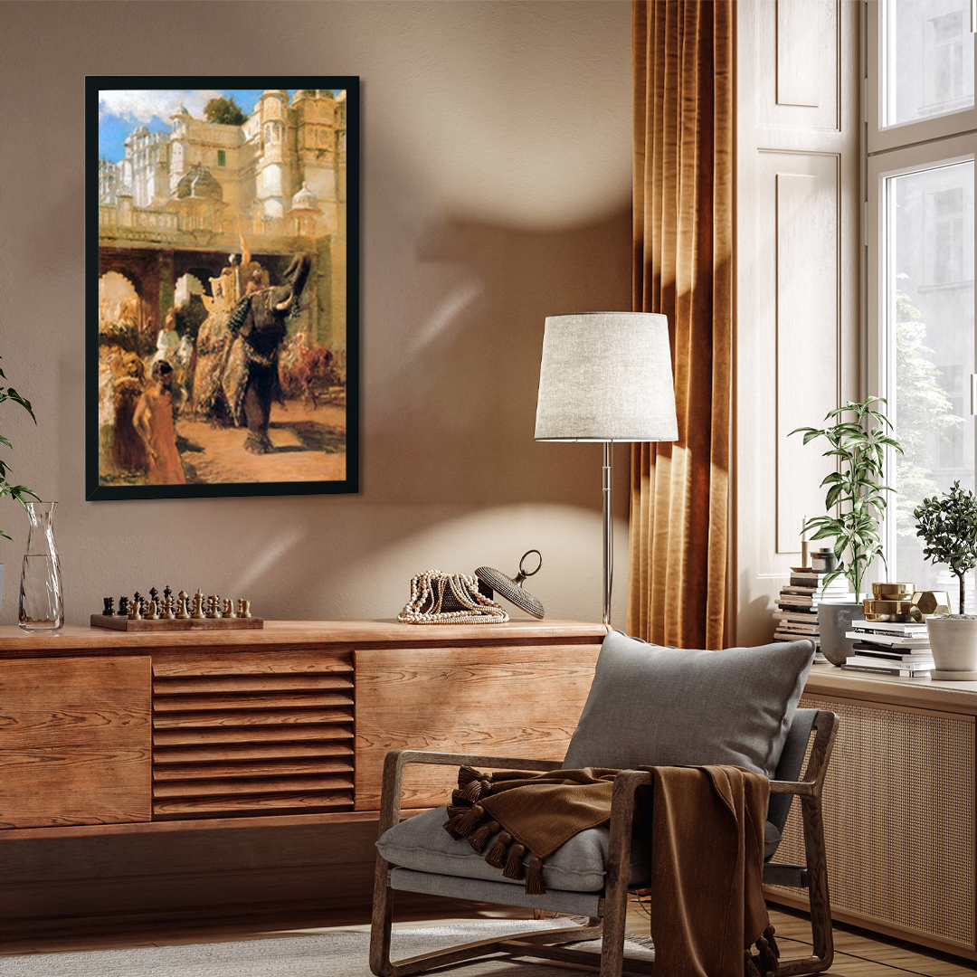 A Royal Procession Painting 2 : 3 Vertical Premium Wall Art Canvas by MeriDeewar