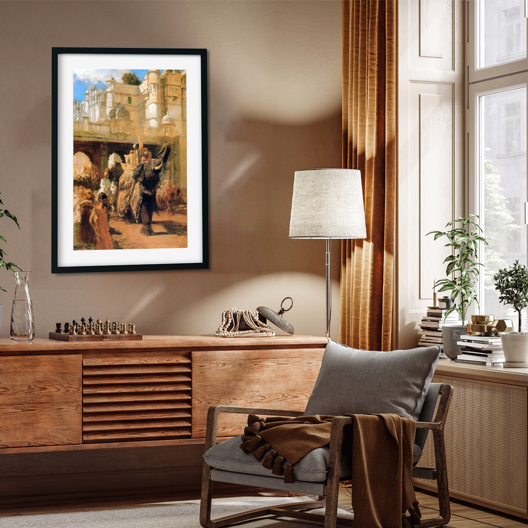 A Royal Procession Painting 2 : 3 Vertical Premium Wall Art Canvas by MeriDeewar