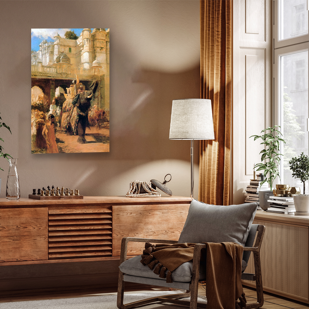 A Royal Procession Painting 2 : 3 Vertical Premium Wall Art Canvas by MeriDeewar