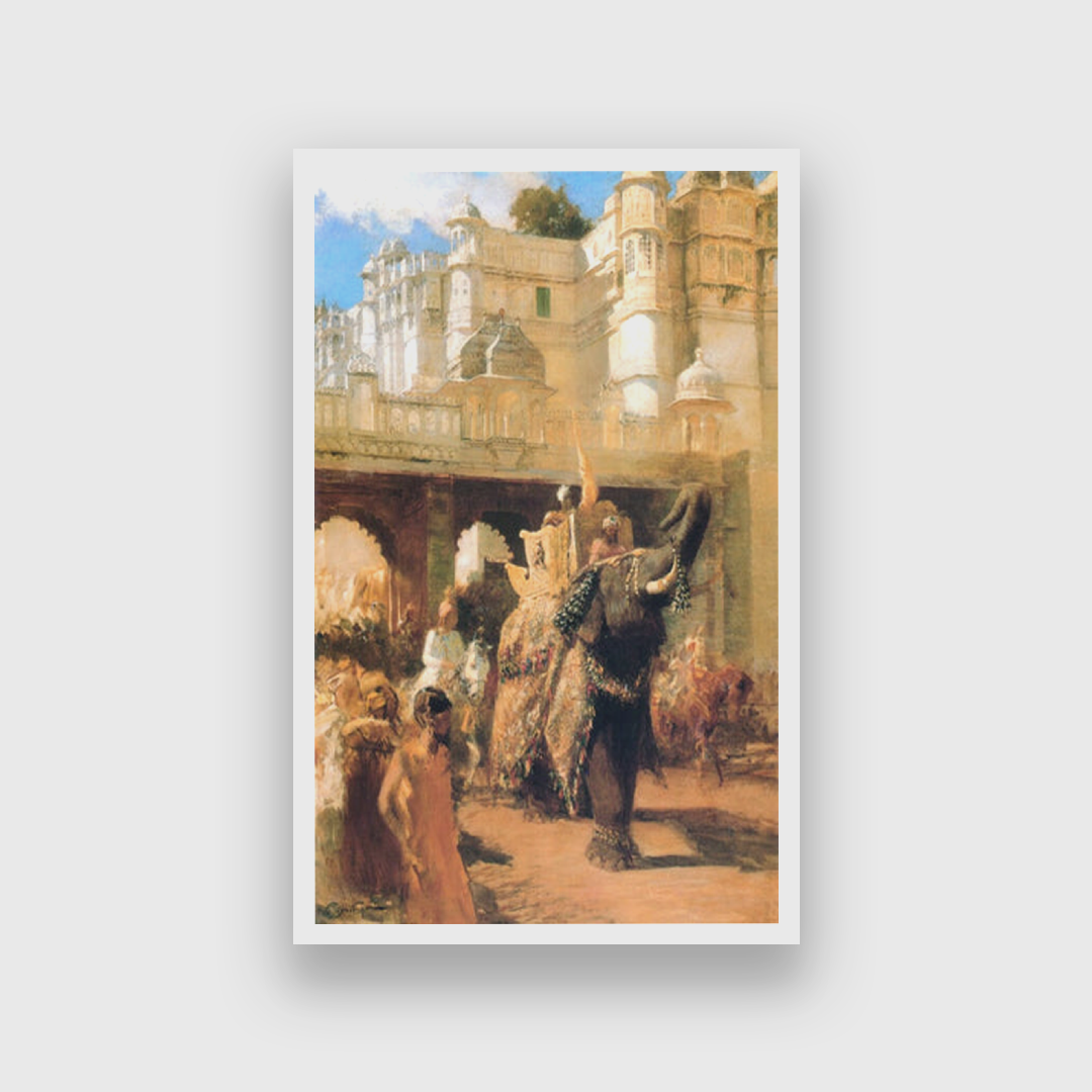 A Royal Procession Painting 2 : 3 Vertical Premium Wall Art Canvas by MeriDeewar