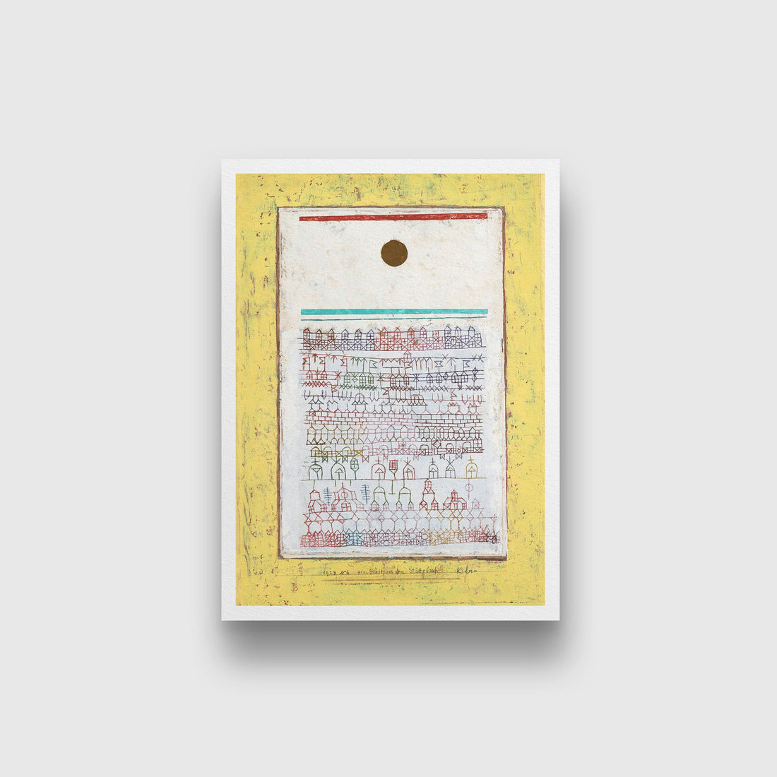 A sheet from the city book painting - Meri Deewar 3 : 4.2 Vertical Premium Wall Art Canvas by MeriDeewar