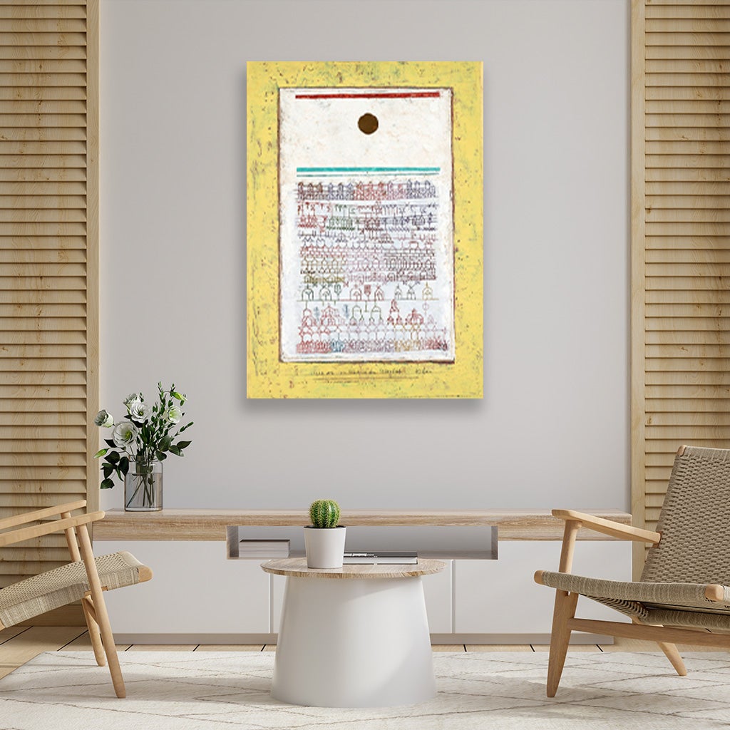 A sheet from the city book painting - Meri Deewar 3 : 4.2 Vertical Premium Wall Art Canvas by MeriDeewar