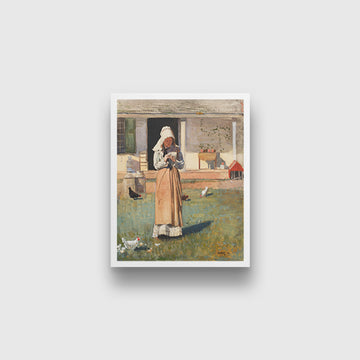 A Sick Chicken painting - Meri Deewar 4 :5 Vertical Premium Wall Art Canvas by MeriDeewar