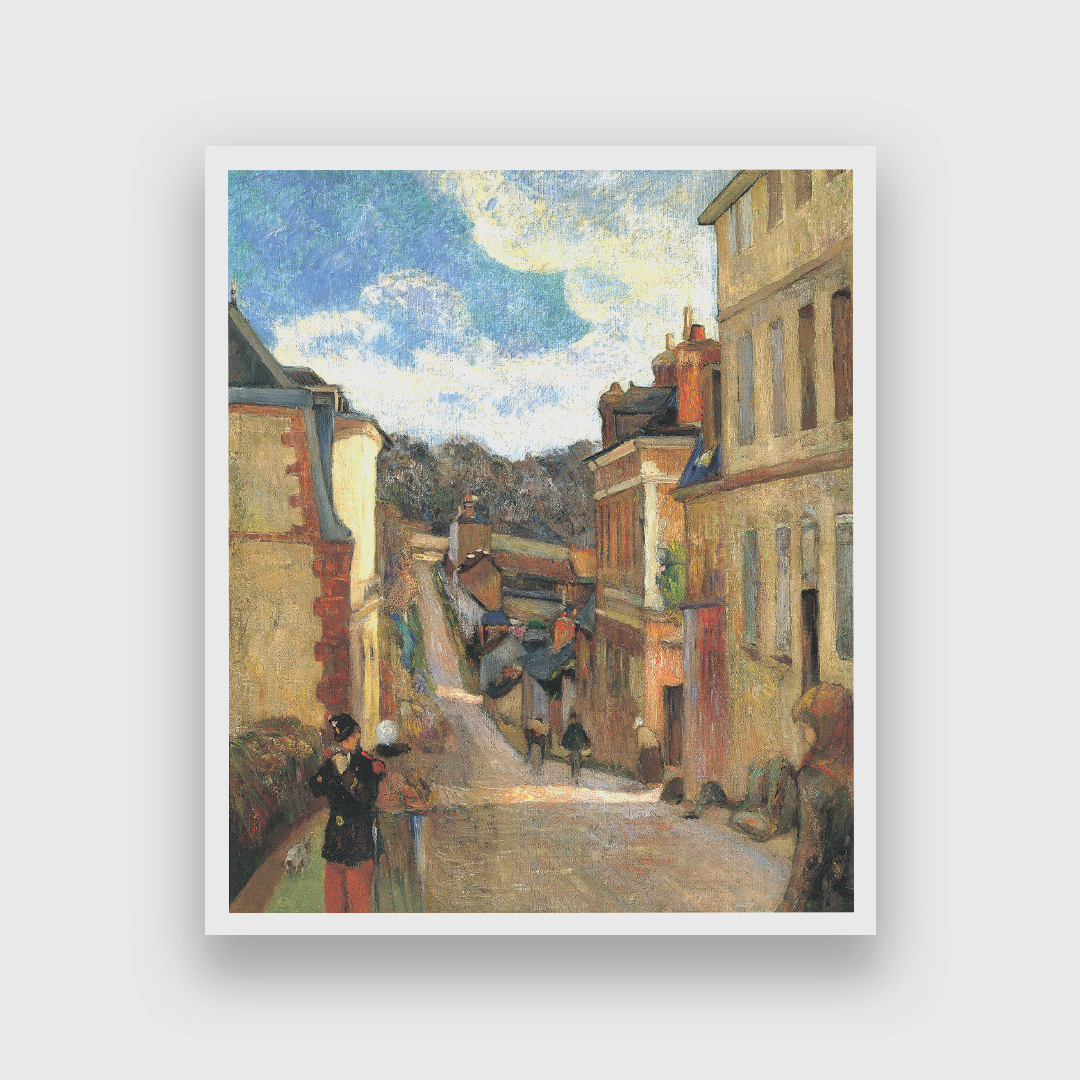 A Suburban Street Painting 5 : 6 Vertical Premium Wall Art Canvas by MeriDeewar