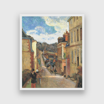 A Suburban Street Painting 5 : 6 Vertical Premium Wall Art Canvas by MeriDeewar