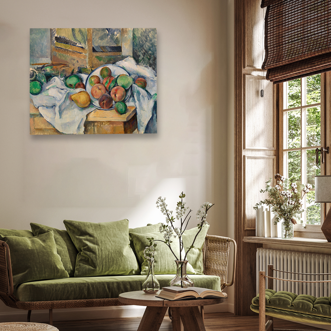 A Table Corner Painting 5 : 4 Horizontal Premium Wall Art Canvas by MeriDeewar