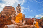 A tall Buddha statue painting - Meri Deewar 3 : 2 Horizontal Premium Wall Art Canvas by MeriDeewar