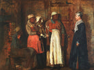 A Visit from the Old Mistress painting - Meri Deewar 4 : 3 Horizontal Premium Wall Art Canvas by MeriDeewar