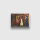 A Visit from the Old Mistress painting - Meri Deewar 4 : 3 Horizontal Premium Wall Art Canvas by MeriDeewar