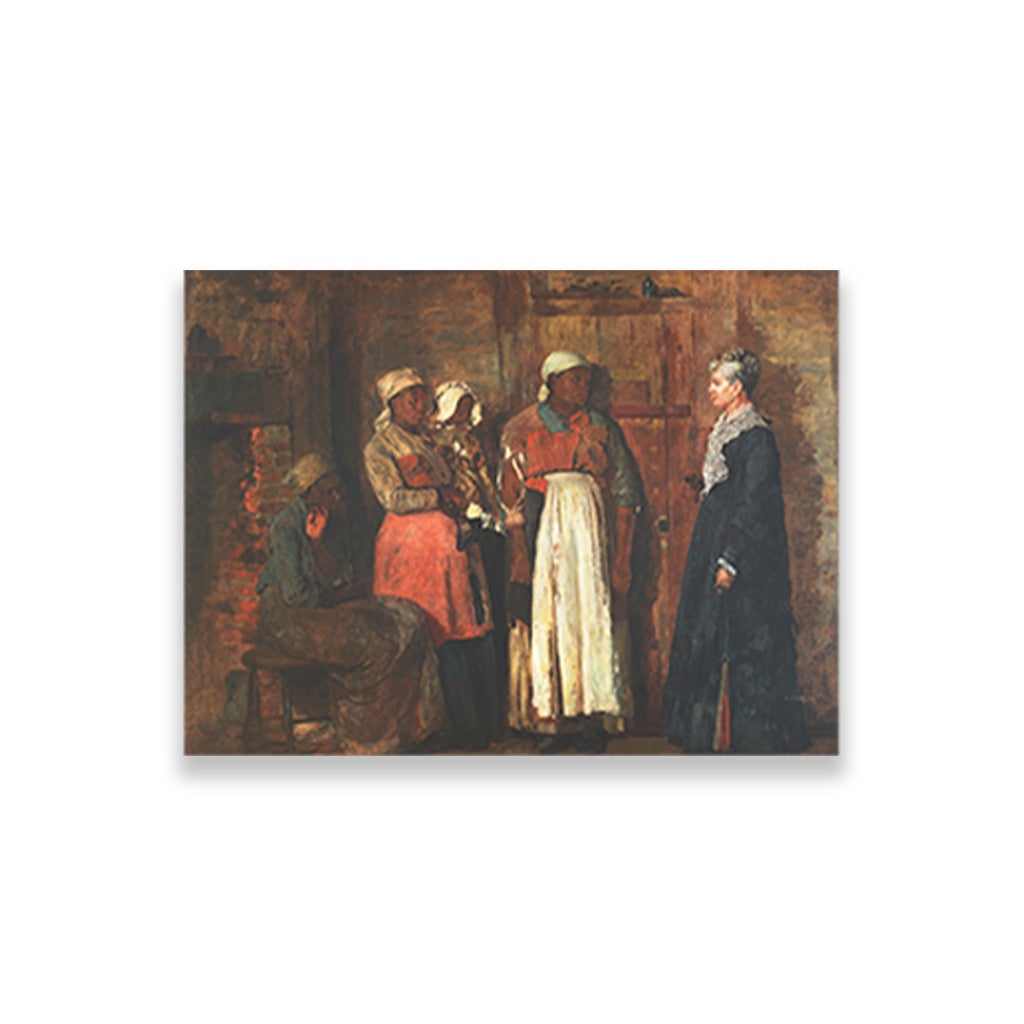 A Visit from the Old Mistress painting - Meri Deewar 4 : 3 Horizontal Premium Wall Art Canvas by MeriDeewar