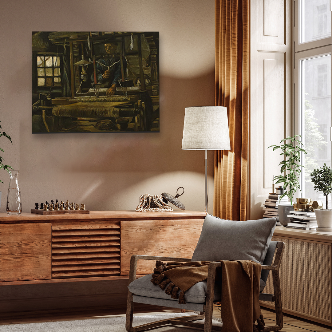 A Weaver's Cottage Painting 2 : 1 Horizontal Premium Wall Art Canvas by MeriDeewar